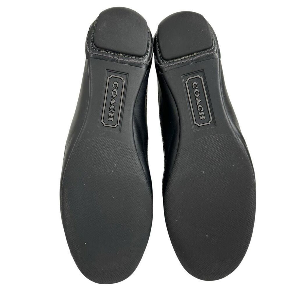 Coach Suee Black Monogram Canvas/Leather Lace-up Comfort Sneakers Size 6.5 - Picture 8 of 9
